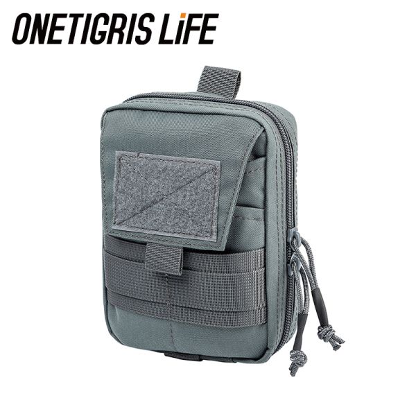 OneTigris Horizontal EDC Pouch Utility MOLLE Tool Bag Organizer with Phone  Pocket & Patch Panel