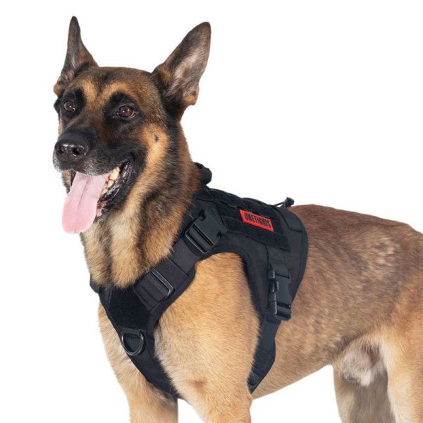 Tactical No Pull Dog Harness Personalized Custom Mesh Padded Vest Training  S-XL