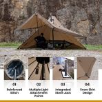 OneTigris GASTROPOD Camping Tent  Lightweight, Waterproof, and