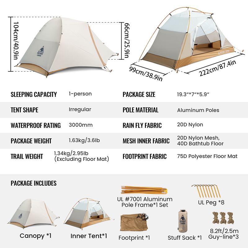 Size of MONA Camping Tent