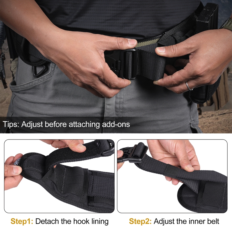 OneTigris 1000D Dual-use Belt Nylon Tactical Molle Padded Patrol Belt
