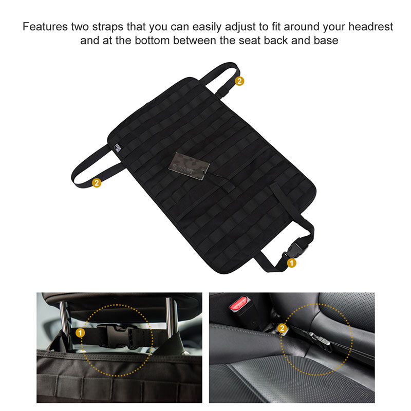 IronSeals Car Seat Back Organizer with 5 Pockets, Universal Tactical Sag  Proof Vehicle Seat Organize…See more IronSeals Car Seat Back Organizer with  5