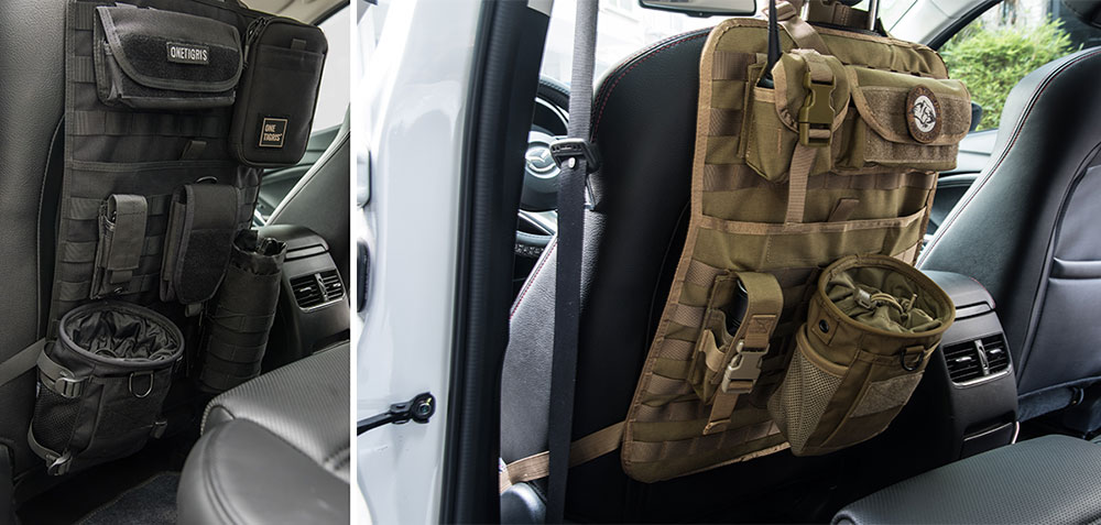 Molle Seat Back Organizer, Tactical Car Seat Organizer with